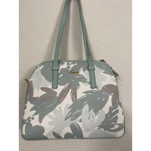 Lavie Handbags - RARE LAVIE AQUA HANDBAG W/ MATCHING WALLET SATCHEL PURSE MEDIUM ZIPS FLORAL